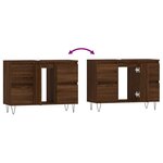 vidaXL Armoire salle de bain chêne marron 80x33x60cm bois d'ingénierie