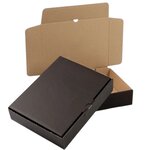 Boîte pliante d'envoi postal noire en micro-cannelé sans bande d'arrachage 23 6 x 18 1 x 5 4 cm