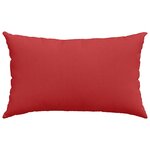 vidaXL Coussins de canapé 2 Pièces Rouge 50 x 30 cm tissu