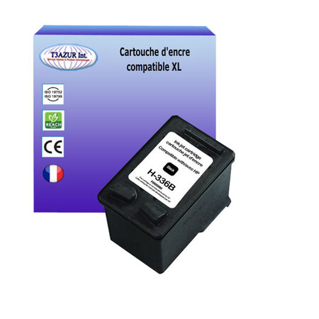 Cartouche compatible avec HP PhotoSmart C3100 , C3125, C3135, C3140, C3150, C3170, C3175 remplace HP 336 (C9362EE) Noire 18ml - T3AZUR