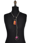 Collier sautoir Mimi orange