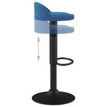 vidaXL Tabourets de bar lot de 2 bleu velours