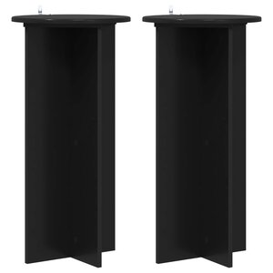 vidaXL Support de Plante 2 pièces Noir 40 x 40 x 80 cm