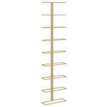 vidaXL Casier à vin mural pour 9 bouteilles Doré Fer