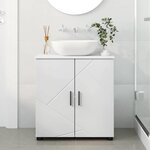 vidaXL Cabinet de salle de bain avec stockage Blanc 61 x 35 x 64 cm