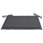 vidaXL Chaises de jardin et coussins anthracite lot de 4 Bois de teck