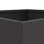 vidaXL Jardinières 2 Pièces noir 42x40x39 cm acier laminé à froid