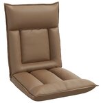 vidaXL Fauteuil de sol ajustable Cappuccino Simili cuir