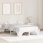 vidaXL Cadre de lit Blanc 197 x 142 x 30 cm Bois massif en pin