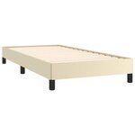 Vidaxl cadre de lit crème 90x200 cm similicuir