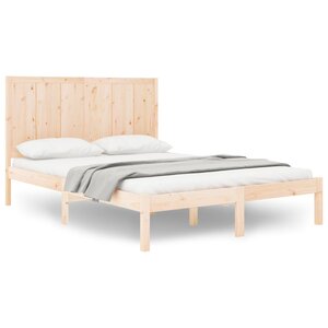 vidaXL Cadre de lit Bois de pin massif 160x200 cm