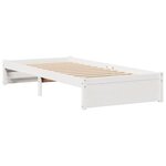 vidaXL Lit bibliothèque sans matelas blanc 100x200 cm bois pin massif