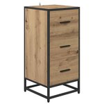 vidaXL Buffet chêne artisanal 35.5 x 35 x 76 cm Bois d'ingénierie