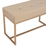 vidaXL Banc d'entrée beige 80 cm velours