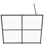 vidaXL Paroi de douche avec verre ESG transparent 100x195 cm Noir