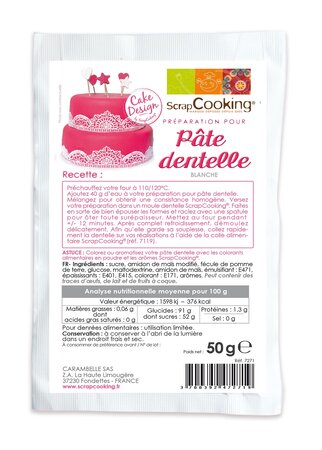 Préparation pour pâte dentelle (sweet lace) 50g