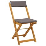vidaXL Chaises de bistrot d'extérieur 6 Pièces Gris foncé 40 x 53 x 80 cm