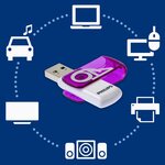 Philips clé usb 2.0 vivid 64 go blanc et violet