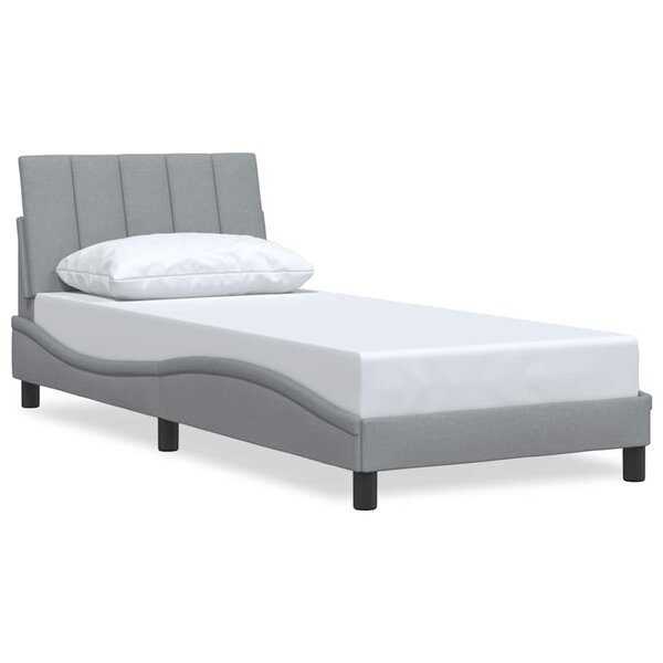 vidaXL Cadre de lit sans matelas gris clair 80x200 cm tissu