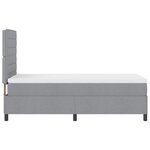 vidaXL Lit à ressorts avec matelas Gris clair 90 x 200 cm tissu
