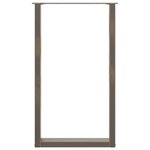 vidaXL Pieds de table de bar en forme de U 2 pièces acier naturel 60 x (100-101) cm