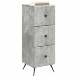 vidaXL Armoire à tiroirs Gris béton 33 x 34 5 x 90 cm