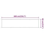 vidaXL Auvent vertical Beige 60x600 cm Tissu oxford