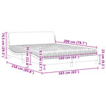vidaXL Lit avec matelas taupe 160x200 cm tissu