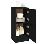 vidaXL Buffets 2 Pièces noir 30x30x70 cm bois d'ingénierie