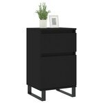 vidaXL Buffets 2 Pièces noir 40x35x70 cm bois d’ingénierie