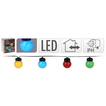 ProGarden Ensemble d'éclairage à LED de fête 10 ampoules multicolores