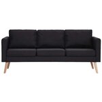 vidaXL Ensemble de canapé 2 Pièces tissu noir