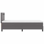 vidaXL Cadre de Lit avec Matelas Gris 100 x 200 cm Faux cuir