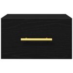 vidaXL Cabinet de chevet Chêne noir 35 x 35 x 20 cm Bois d'ingénierie