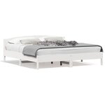 vidaXL Cadre de lit sans matelas blanc 180x200 cm bois massif de pin