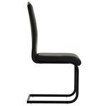 vidaXL Chaises à manger cantilever lot de 2 noir similicuir