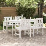 Chaises de Jardin vidaXL 4 Pièces Blanches 65 5x55 5x88 cm HDPE