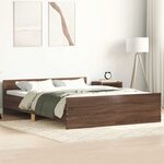 vidaXL Cadre de lit sans matelas chêne marron 120x200 cm