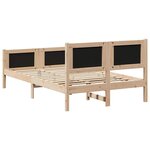 vidaXL Cadre de lit avec tête de lit Gris foncé 120 x 200 cm tissu