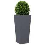 vidaXL Jardinières 2 Pièces anthracite 35x35x75 cm acier