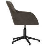 vidaXL Chaise pivotante de bureau Gris foncé Velours