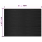 vidaXL Tapis de sol Noir 1 5 x 2 m Caoutchouc