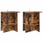 vidaXL Table basse 2 Pièces Chêne fumé 40 x 30 x 49 cm Bois d'ingénierie