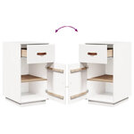 Armoire de bureau rangement pratique bois massif de pin 40 x 50 x 75 cm style rustique finition mate en bois blanc 02_0048421