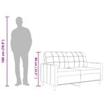 vidaXL Canapé à 2 places Cappuccino 120 cm Similicuir