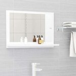vidaXL Miroir de salle de bain Blanc 60x10 5x37 cm Bois d’ingénierie