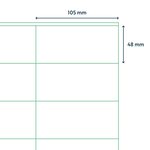 rillprint Étiquettes autocollantes 105x48 mm 1000 feuilles Blanc