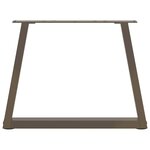 vidaXL Pieds de table basse en forme de V  2 pièces  acier naturel  70 x (42-43 3) cm