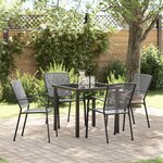 vidaXL Ensemble de salle à manger pour jardin 5 Pièces Anthracite Acier