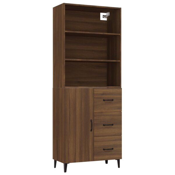 vidaXL Buffet haut Chêne marron Bois d'ingénierie